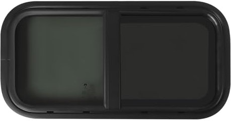 AOOUNGM Caravan - Finestra laterale per roulotte, 600 x 300 mm, per roulotte e camper, colore: nero