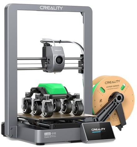 Creality Ender-3 V3 3D-Drucker, 600mm/s Druckgeschwindigkeit schnelle CoreXZ FDM 3D Drucke, Auto-Nivellierung, Dual-Gang Direktextruder, Tri-Metal-Düse, schnelle Abkühlung, Druckgröße 220x220x250mm