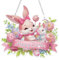 Lxmsja 5D Ostern Diamond Painting Anhänger, Kaninchen Diamond Painting Kinder Erwachsene, Hängende Ornament Bastelset Set für Erwachsene Geschenk Mädchen 7 8 9 10 11 Jahre, Ostergeschenke Kinder