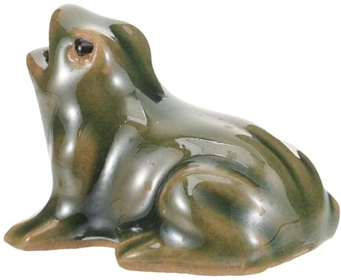 Supvox Keramik-Wasserfallfrosch Frosch Dekofigur Für Den Innenhof Dekorative Brunnendekoration Für Garten Balkon Und Außenbereich Zirkulierendes Wasserspiel Für Heimdekoration