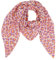 Damen Musselin Halstuch Made in Italy mit Leo Love Happy– Leichtes Dreieckstuch für Frühling & Sommer, Baumwolle, ca.195x85 cm (Neo Leo: Lila Orange)