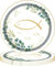 Piatti di carta comunione 24 pezzi 18cm Motivo eucalipto e pesce dorato resistenti e spessi per decorazione per battesimo decorazione cresima ragazzo decorazione comunione per dolci buffet bambini