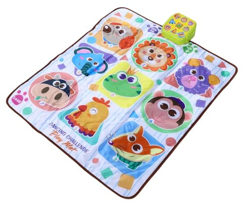 Alomejor Tanzmatte mit LED-Lichtern, Integrierter Musik, Rutschfestes Tragbares Gaming-Pad für Mädchen und Jungen ab 7 Jahren