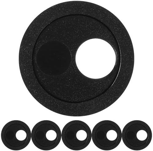 Garneck Cache-Objectif pour Téléphone Portable 6 Pièces, Protection Vie Privée, Cache Webcam Coulissant en Abs, Rond, Noir, Accessoire pour Smartphone