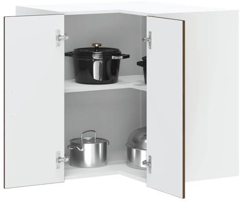 Frdhee Einbauküche Spülenschrank,Küchen-Eckhängeschrank Braun Eichen-Optik Holzwerkstoff für Kleine Räume, Küche, und Waschküche