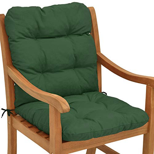 Beautissu Niedriglehner Auflage 100x50x8cm Flair NL Sitzkissen Niederlehner Sitzpolster Kissen Stuhl Polster Gartenmöbel niedrig Stuhlkissen Dunkelgrün