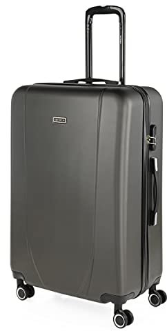 ITACA - Valise Grande Taille 23Kg Rigide Spacieuse XL pour Soute Avion Ultra Résistante avec Cadenas À Combinaison Idéale pour Voyages Longs Et Moyens Séjours, Anthracite