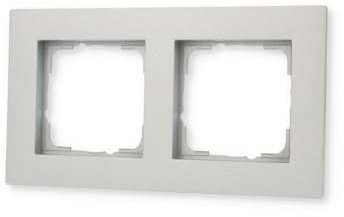 Gira 0212255 Abdeckrahmen E2 2-Fach flach, Aluminium