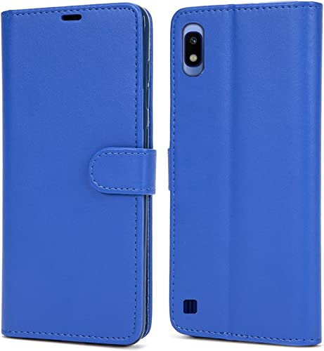 NWNK13 Compatible Case for Samsung A10 Phone Case Premium Leather Flip Case Book Wallet Case Card Holder Media Stand Shock Proof Protective Phone Cover for Samsung Galaxy A10 Blue
