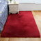 ZFHTAO Alfombra Pelo Largo 50x90cm, Antideslizante Alfombra Cama Dormitorio y Salon Moderna, Alfombras Shaggy Habitacion NiñA Lujo Multicolor Lana Artificial Lavables Rectángulo - Vino Rojo