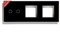 BSEED DIY 228 * 86mm Glas Rahmen Combination for Light Switch and Steckdose/TV/TL/AV 2 Fach mit Rahmen Schwarz