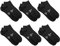 LANCETTI - 6 Paia Calzini Corti Sneaker per Uomo o Donna, Fantasmini in Cotone Filo di Scozia, Nero, 43-46