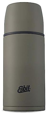 Esbit Classic Isolierflasche 500ml - Thermoskanne für warm & kalt - Thermosflasche mit 2 Bechern - Trinkflasche Edelstahl - Auslaufsicher - Olivgrün