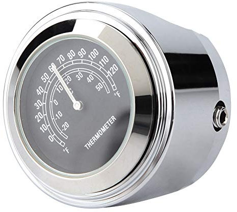 Termometro impermeabile per montaggio su manubrio, termometro impermeabile per montaggio su manubrio per moto per moto(Nero)