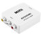 INF RCA auf HDMI Konverter, Cinch auf HDMI Adapter für Wii/PS2/PS3/PC/Xbox/SNES/N64/STB/VHS/VCR/DVD/Kamera, Unterstützt PAL/NTSC mit USB Kabel, Unterstützt 1080P 60Hz.