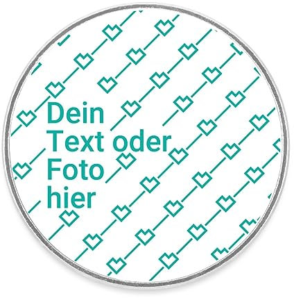 Spreadshirt Personalisierbarer Magnet Selbst Gestalten Mit Foto Oder Text Wunschmotiv Kühlschrankmagnet Rund, One Size, Weiß