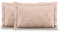 AmeliaHome 2 taies d'oreiller Double Face avec surpiqûre ultrasonique 50 x 70 cm Ophelia Rose poudré