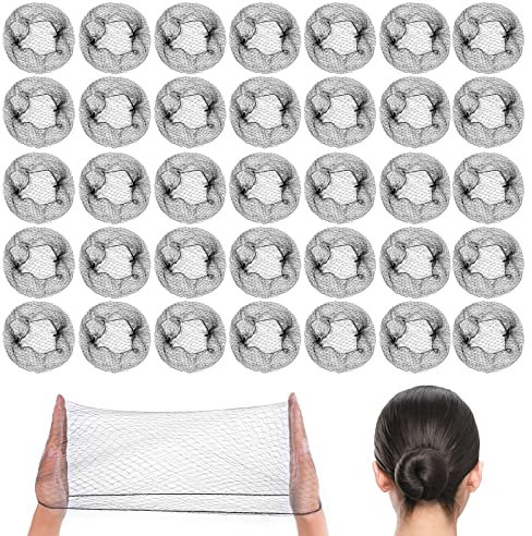 URAQT Haarnetze, 35 Stück Unsichtbare Elastisches Haarnetze, Dutt Haarnetz, Nylon Haarnetze für Frauen, Mädchen, Haarknoten Herstellung, Ballett Tänze