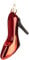 BRUBAKER High Heel Rot Weihnachtskugel aus Glas - Handbemalt und Mundgeblasen - Christbaumschmuck Lustig - Stiletto Damen Schuh Christbaumkugel Figuren Weihnachtsdeko Anhänger - Deko Baumkugel