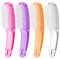 4 Pack Nail Cleaning Brushes, Larbois Plastic Handle Nail Scrubbing Brush Fingernail Brush with Soft Bristles Nail Manicure Dust Brush for Hand Toes Nail Home Garden Salon use