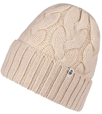 Roeckl Braided Cashmere Mütze Navy (Beige)