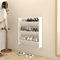 homiuse Wand Schuhschrank 80x18x90 cm mit 3 Kippböden Schuhregal Wandbefestigung Weiß Schuhbank Shoe Rack Schuhkipper Schuh Regal Schuhschränke Schuhregale Schuhaufbewahrung Holzwerkstoff