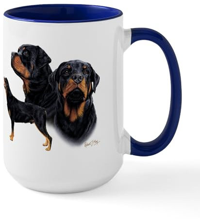 CafePress Rottweiler Large Mug 15 oz (444 ml) Ceramic Coffee Mug