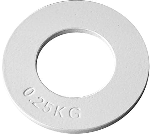 MADOC Fractional Weights Fractional Weights Mini Weight Plates Strength Training Plates Precise Disc Attachment White 0.25kg