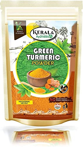 AOZA Kerala Ayurvédica Natural Green Cúrcuma/Kachi Haldi/Pacha Manjal Powder -200 g | para el cuidado de la piel (200 g)