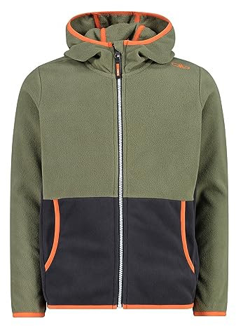 CMP Giacca Da Bambino Con Cappuccio Fisso Unisex - Bambini e ragazzi, Kaki H1, 116