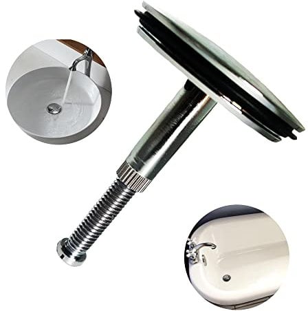 LIANCHEN Hochwertiger Badewanne Stopfen 43mm Abfluss-Stopfen Badewannenstöpsel Ablaufgarnitur aus Messing für handelsübliche Abflüsse Verstellbarer Stöpsel Badewanne mit innovativer Doppel Dichtung
