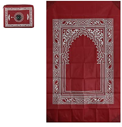 GLADFRESIT Gebetsteppich Teppich Gebetsteppich Muslim Islamische Gebetsteppich Tasche Reisedecke in Tasche