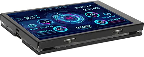 KAKAKE PC Temp Monitor, PC Sensor Panel Display 320x480 Mini-Bildschirm 3,5-Zoll-USB-Typ-C-Schnittstelle für das Büro(Schwarz)