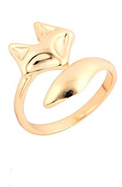 XOTAK Damen Mädchen Ring Amulett Ring Niedlich Fuchs Ring Mode Eröffnung Verstellbarer Ring Paar Ring Nordisch Einzigartig Hip Hop Punk Ring Neuheit Ring Geschenk Schmuck/God