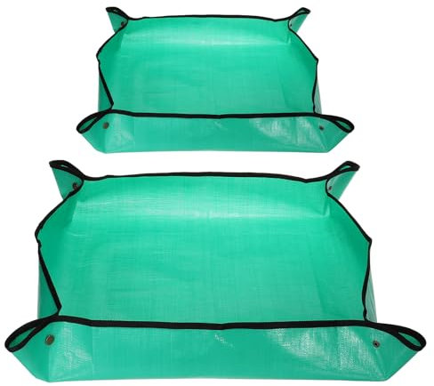 PATIKIL Repotting Mat, 2 Pack Waterproof Transplanting Mat Foldable Gardening Soil Mat Succulent Potting Mat, Green
