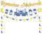Ramadan Dekorationen, Ramadan Mubarak Banner Mond Stern Papierstring Ramadan Dekorationen für Zuhause Ramadan Bunting Banner für Islamische Partei Dekorationen