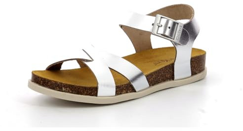 Kickers Alberta, Sandales Femme, Argent, 38