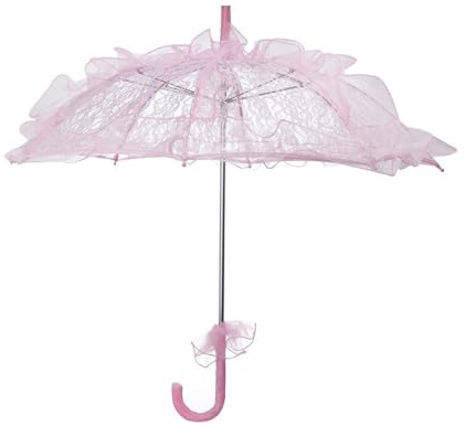 YIGZYCN Lace Parasol Elegant Lace Umbrellas For Outdoor Party Photo Props Decorative Parasol Lacework Umbrellas For Garden Lace Umbrellas For Weddings