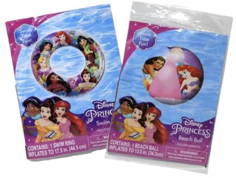Disney Princess Schwimmring und Strandball, 44 cm