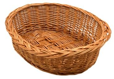 MyBer Katzenliege, Korb, Hundeliege, Katzenbett, Hundebett Haustier Sofa Liege Bett aus Weide K5-101 (BTH 63cm/46cm/19cm)