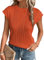 Gemulate Ladies Short Sleeve Summer Tunic Tops Womens Casual Knit tee Shirts Round Neck Office Blouses Orange S
