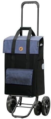 Andersen Einkaufstrolley - klappbar - 43 Liter - 4 Räder | höhenverstellbar - mit Kühlfach - belastbar 50 kg - Stahlgestell - Trolley - Quattro Shopper Vektor blau