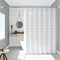 Tenda da doccia 80 x 200 cm, colore bianco, impermeabile, antimuffa e si asciuga rapidamente con occhielli, tenda da bagno in PEVA, trasparente, per vasca da bagno con anelli per tenda da doccia