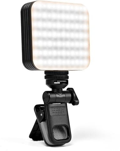 STRBDYI Lampe à Selfie Portable pour Phone 120 LED CRI 95+ 2500-9000k Panneau LED Lumiere Photo 2000mAh Batterie Rechargeable Lampe Vidéo pour iPhone/Laptop/Tiktok/Youtube/Vidéoconférence (D12S-1P)
