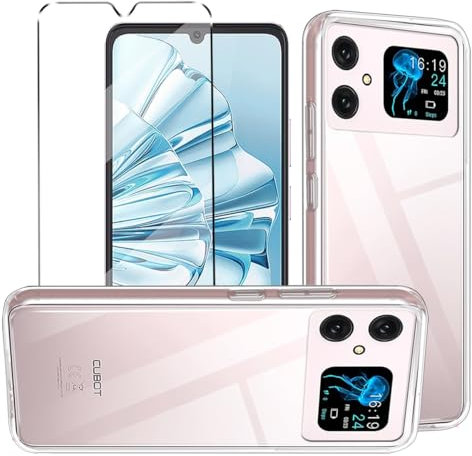 Coque + 1Pcs Verre trempé Protection Compatible with Cubot A20 Coke Coque de Protection Compatible with Cubot A20 étui Housse Etui Protection et protège écran Antichoc,Clear