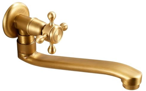 SXWYLZ Robinet Salle Bain Lavabo Vintage Robinet Lavabo Salle de Bain Laiton Robinet Mural Robinet Eau Froide Lave Main pour Evier de Cuisine Ou Lavoir