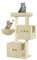 Hzuaneri 98 cm Árbol para Gatos, Árbol para Gatos, Poste rascador pequeño de Varios Niveles, con 4 Postes Rascadores, 2 Cuevas, Grandes Plataformas, Hamaca, Pompones, Beige MS10018YL