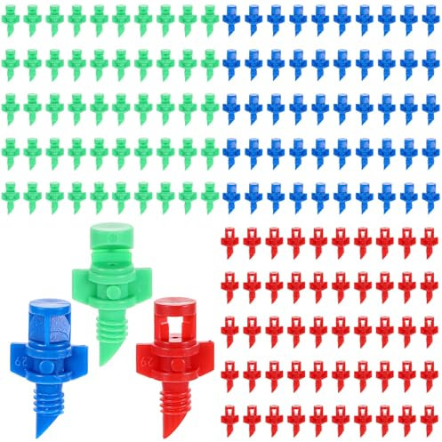 150 Pcs Sprinkler Head Drip Irrigation Emitters Misting Nozzles Water Sprinkler For Lawn Micro Sprinkler Heads Irrigation Misting Sprinkler Hydroponic Aeroponic Misters Cloners For Garden Agriculture