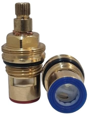 Mixer Tap Cartridge Replacement for Bristan, Franke and TRE Mercati taps- 8mm 24 Spline, 51mm Cartridge Length 1/2 Ceramic disc, Pair - Hot & Cold