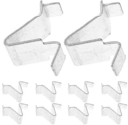HYTROVE 10St Trennende Eisenschnalle büromöbel metallschrank Metallregalclips regalsystem Büroschrank Befestigungsregal Schrank Regalklammern aus Metall Glasregalclips Silver